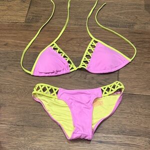 Victoria's Secret Pink and Yellow Bikini